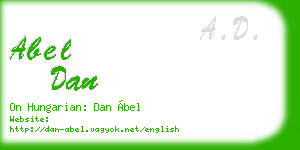 abel dan business card