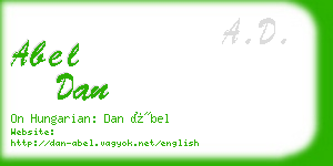 abel dan business card